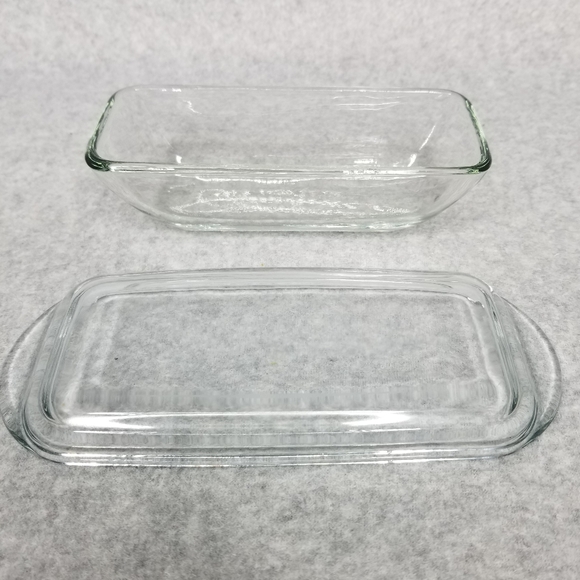 Anchor Hocking Clear Glass Butter Dish 1/4lb Covered Butter Keeper - Picture 7 of 9